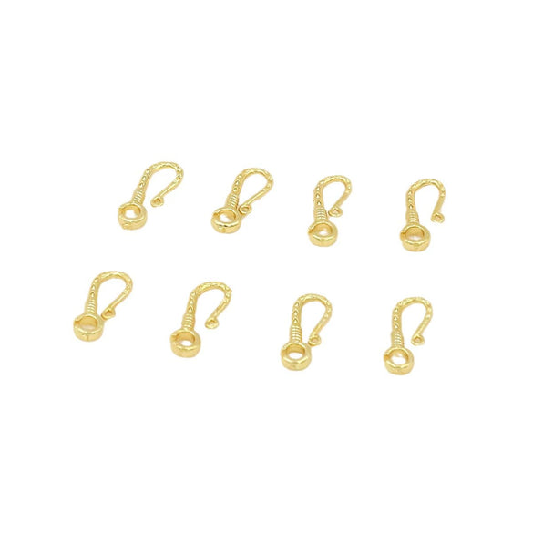 Copper 18K Goldplated Connecting Buckle Question Mark Hook Diy Handmade S Buckle Necklace Electroplated Versatile Minimalist
