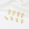 Copper 18K Goldplated Connecting Buckle Question Mark Hook Diy Handmade S Buckle Necklace Electroplated Versatile Minimalist