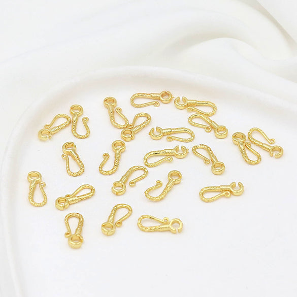 Copper 18K Goldplated Connecting Buckle Question Mark Hook Diy Handmade S Buckle Necklace Electroplated Versatile Minimalist
