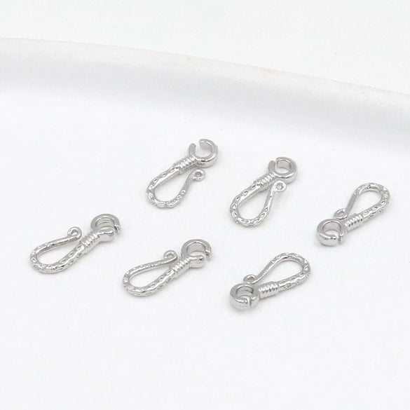 Copper 18K Goldplated Connecting Buckle Question Mark Hook Diy Handmade S Buckle Necklace Electroplated Versatile Minimalist