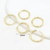 Copper 18K Real Gold Electroplated Coil Circle Earrings Jewelry Accessories