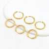 Copper 18K Real Gold Electroplated Coil Circle Earrings Jewelry Accessories