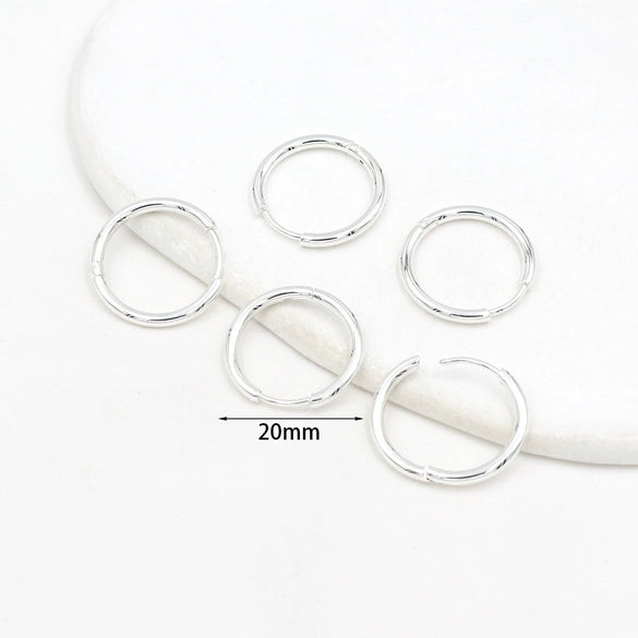 Copper 18K Real Gold Electroplated Coil Circle Earrings Jewelry Accessories