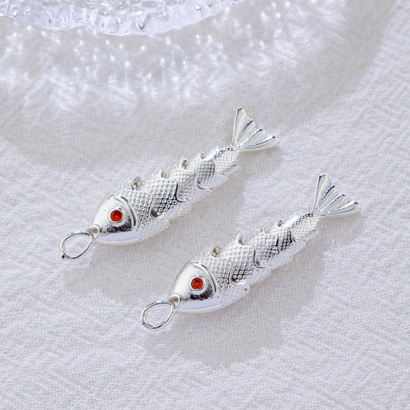 Copper Koi Goldfish Pendant Jewelry Accessories Electroplated Diy Handmade