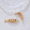 Copper Koi Goldfish Pendant Jewelry Accessories Electroplated Diy Handmade
