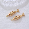 Copper Koi Goldfish Pendant Jewelry Accessories Electroplated Diy Handmade