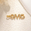 Copper Letter Shaped Love English Alphabet Necklace Pendant And Diy Bracelet Accessories With Electroplating And Rainbow Elements