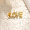 Copper Letter Shaped Love English Alphabet Necklace Pendant And Diy Bracelet Accessories With Electroplating And Rainbow Elements