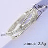 Copper Light Luxury Geometric Design Zircon Microinlay Finger Ring