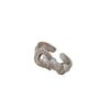 Copper Light Luxury Women's Ring Set With Zirconia Hollow Butterfly Flower Design