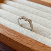 Copper Light Luxury Women's Ring Set With Zirconia Hollow Butterfly Flower Design