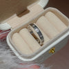 Copper Light Luxury Women's Ring Set With Zirconia Hollow Butterfly Flower Design