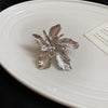 Copper Light Luxury Women's Ring Set With Zirconia Hollow Butterfly Flower Design