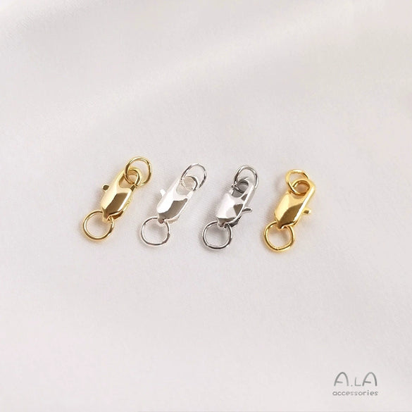 Copper Lobster Clasp And Fishtail Spring Buckle For Diy Jewelry Making With Real Gold Color Preserving Finish Original Design Accessory