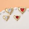 Copper Love Heart Inlaid Zircon Electroplated Pendant Jewelry Accessories