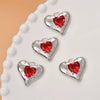 Copper Love Heart Inlaid Zircon Electroplated Pendant Jewelry Accessories