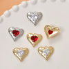 Copper Love Heart Inlaid Zircon Electroplated Pendant Jewelry Accessories