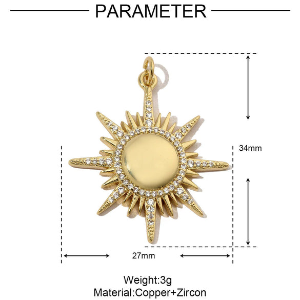 Copper Love Mushroom Scissors Horseshoe Conch Sea Star Shell Pendant Necklace Diy Jewelry Accessories Electroplated