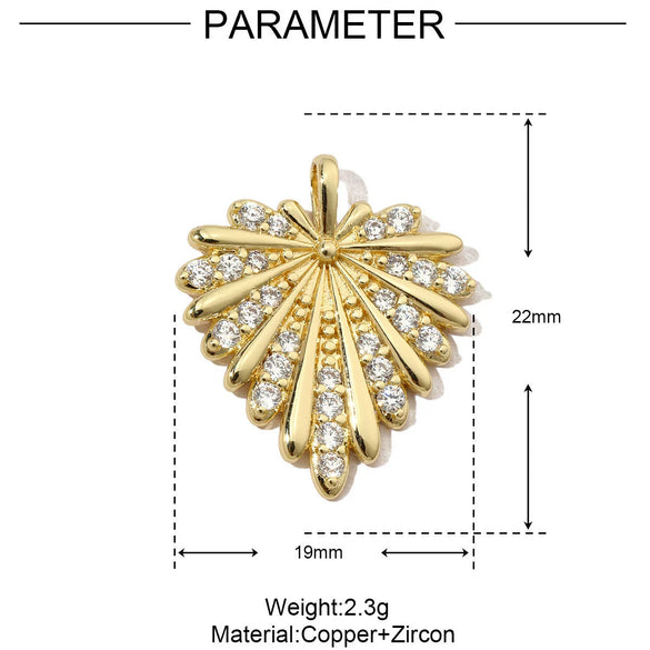 Copper Love Mushroom Scissors Horseshoe Conch Sea Star Shell Pendant Necklace Diy Jewelry Accessories Electroplated