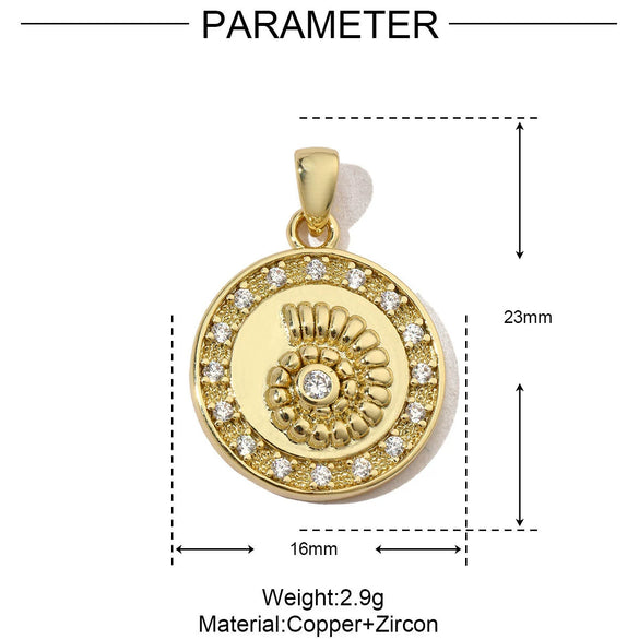 Copper Love Mushroom Scissors Horseshoe Conch Sea Star Shell Pendant Necklace Diy Jewelry Accessories Electroplated