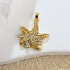 Copper Marine Life Animal Pattern Microinlaid Pendant Necklace Earrings Diy Jewelry Electroplated