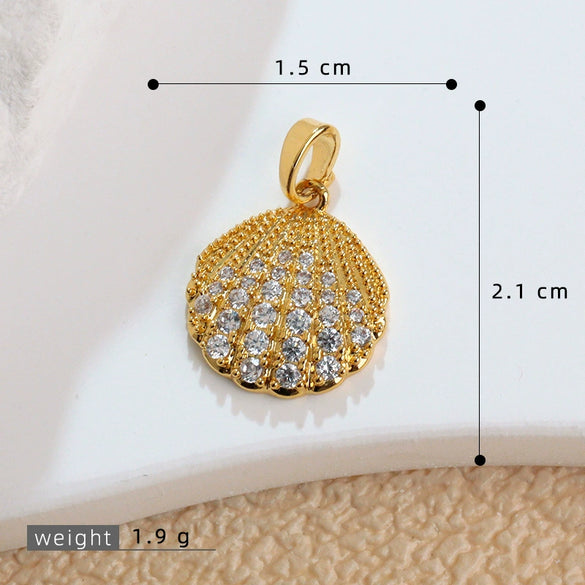 Copper Marine Life Animal Pattern Microinlaid Pendant Necklace Earrings Diy Jewelry Electroplated