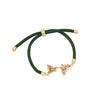 Copper Micro Inlaid Butterfly And Cross Virgin Drawable Bracelet Gold Plated Micropaved For Women