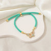 Copper Micro Inlaid Butterfly And Cross Virgin Drawable Bracelet Gold Plated Micropaved For Women