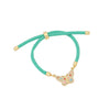 Copper Micro Inlaid Butterfly And Cross Virgin Drawable Bracelet Gold Plated Micropaved For Women