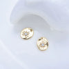 Copper Micro Inlaid Electroplated Gold Water Drop Stone Pendant Charm Smooth Oval Jewelry Accessory For Women