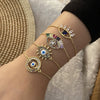 Copper Micro Inlaid Zircon Women's Bracelet With Personalized Eye Design