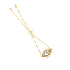 Copper Micro Inlaid Zircon Women's Bracelet With Personalized Eye Design