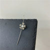 Copper Micro Pave Zircon Butterfly Ear Cuff And Pierced Earrings Insect Design For Women Auricle Wrap Oblique Earrings
