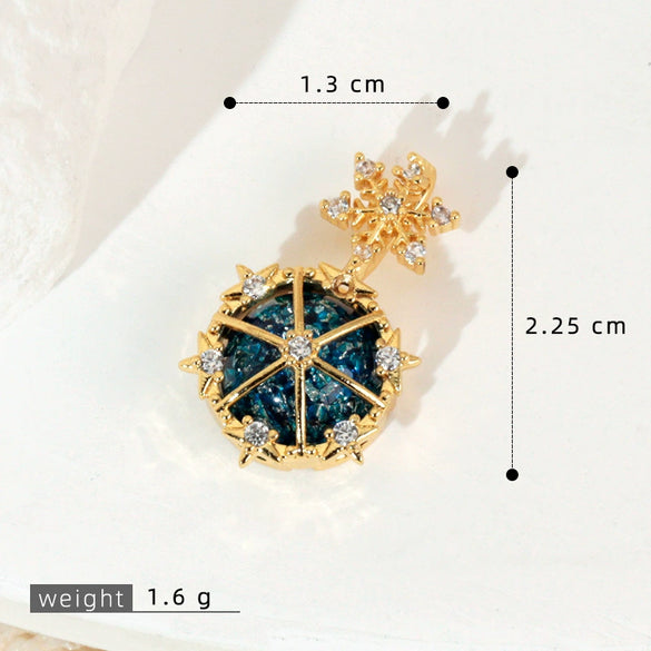 Copper Microinlaid Fantasy Planet Star Sun Moon Constellation Heart Shape Animal Zodiac Electroplated Necklace Pendant