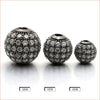 Copper Microinlaid Spherical Beads Bracelet Electroplated Beaded Jewelry