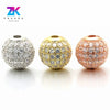 Copper Microinlaid Spherical Beads Bracelet Electroplated Beaded Jewelry