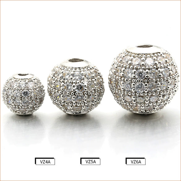 Copper Microinlaid Spherical Beads Bracelet Electroplated Beaded Jewelry