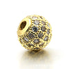 Copper Microinlaid Spherical Beads Bracelet Electroplated Beaded Jewelry