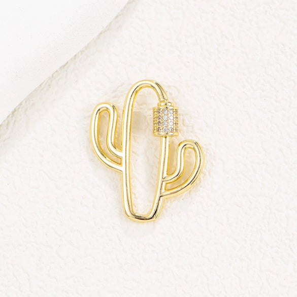 Copper Microinlaid Zircon Minimalist Geometric Butterfly Peach Heart Jewelry Buckle Pendant For Necklace Bracelet Connector Electroplated