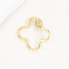 Copper Microinlaid Zircon Minimalist Geometric Butterfly Peach Heart Jewelry Buckle Pendant For Necklace Bracelet Connector Electroplated