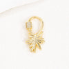 Copper Microinlaid Zircon Minimalist Geometric Butterfly Peach Heart Jewelry Buckle Pendant For Necklace Bracelet Connector Electroplated