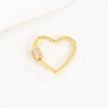 Copper Microinlaid Zircon Minimalist Geometric Butterfly Peach Heart Jewelry Buckle Pendant For Necklace Bracelet Connector Electroplated