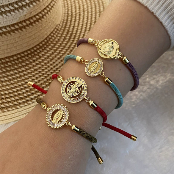 Copper Microinlaid Zircon Personality Bracelet For Women