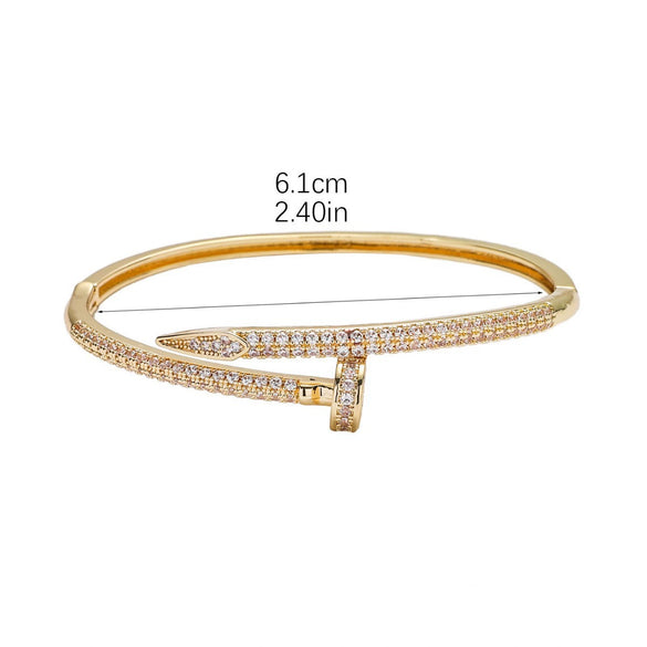 Copper Microinlaid Zircon Women's Bracelet With Festival Element And Diamond Design