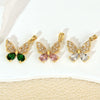 Copper Micropaved Animal Butterfly Pendant Necklace With Cartoon Style