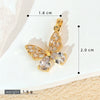 Copper Micropaved Animal Butterfly Pendant Necklace With Cartoon Style