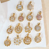 Copper Micropaved Pendant Necklace Accessories With Snowflake Eight Mans Star Leaf And Flower Patterns For Women