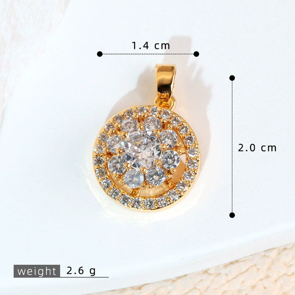 Copper Micropaved Pendant Necklace Accessories With Snowflake Eight Mans Star Leaf And Flower Patterns For Women