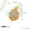 Copper Micropaved Rotating Fourleaf Flower Necklace Pendant Cartoon Plant Flower Jewelry Diy Accessory