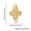 Copper Micropaved Zircon Colorful Sixpointed Sunflower Geometric Fashion Diy Jewelry Connection Material